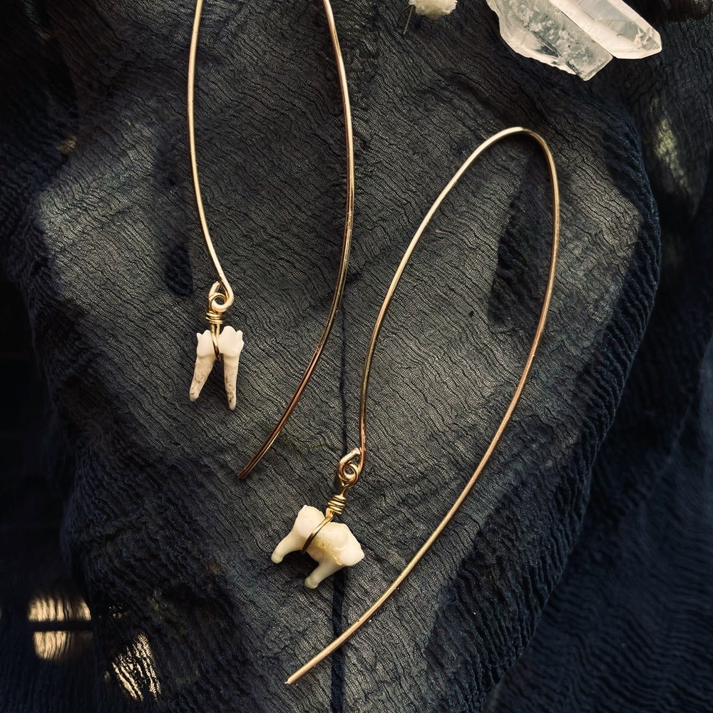 Wire Tooth Earring Set